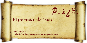 Pipernea Ákos névjegykártya